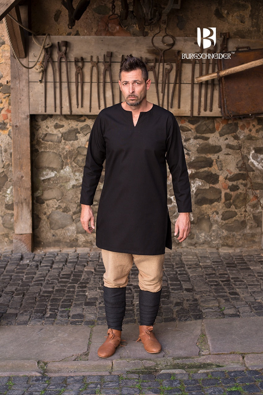 Medieval Tunic / Under Tunic “Leif“ - Black